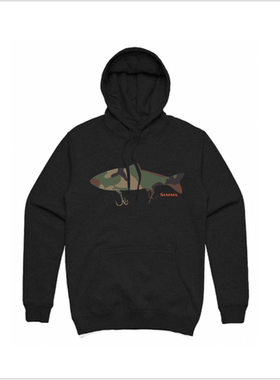 进口卫衣simms 秋冬款卫衣鱼图案现货