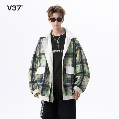 V37美式两面穿休闲夹克男2