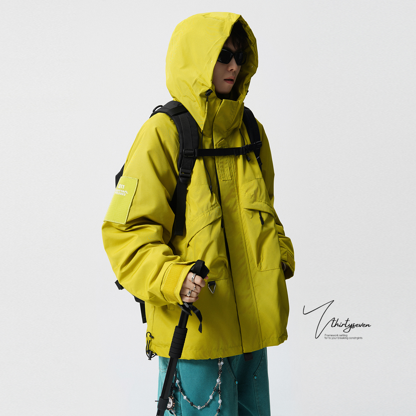 美式潮牌大口袋保暖冲锋棉衣外套