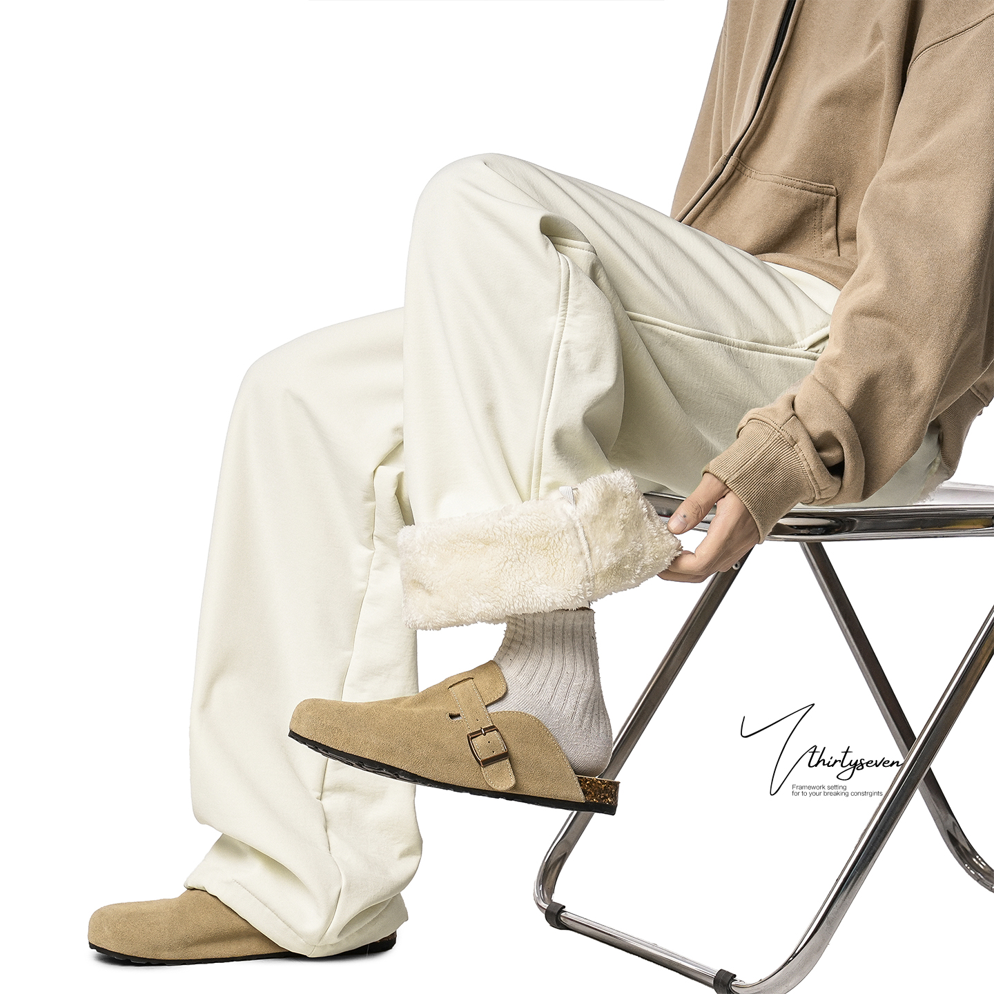 美式机能风加绒加厚冲锋裤男