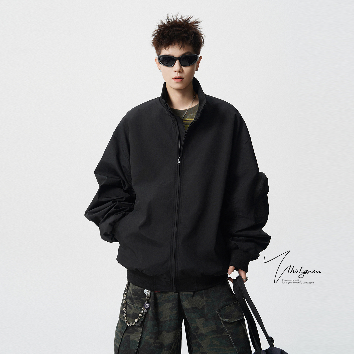 美式重磅bomber飞行员夹克男