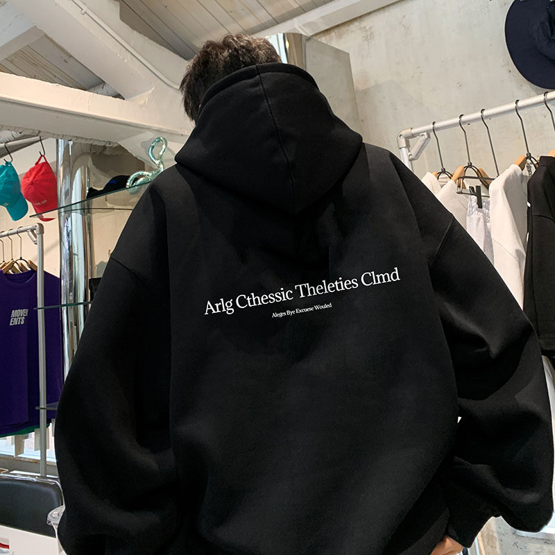 GAOKE HEAVY STIFF BLACK 운동복 남성 봄 가을 AMERICAN RETRO 까마귀 특대 커플 자켓