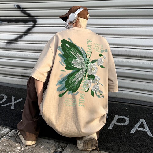 美式街头潮流t恤短袖男