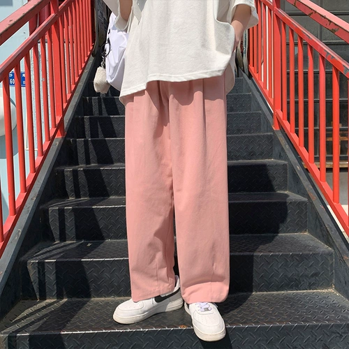 Мужские ретро летние универсальные брендовые штаны, свободный прямой крой