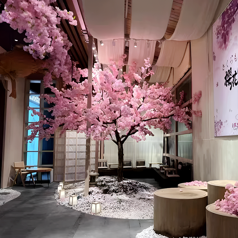 仿真樱花树大型许愿树日式网红造景摆件假树桃花树商场橱窗室内树