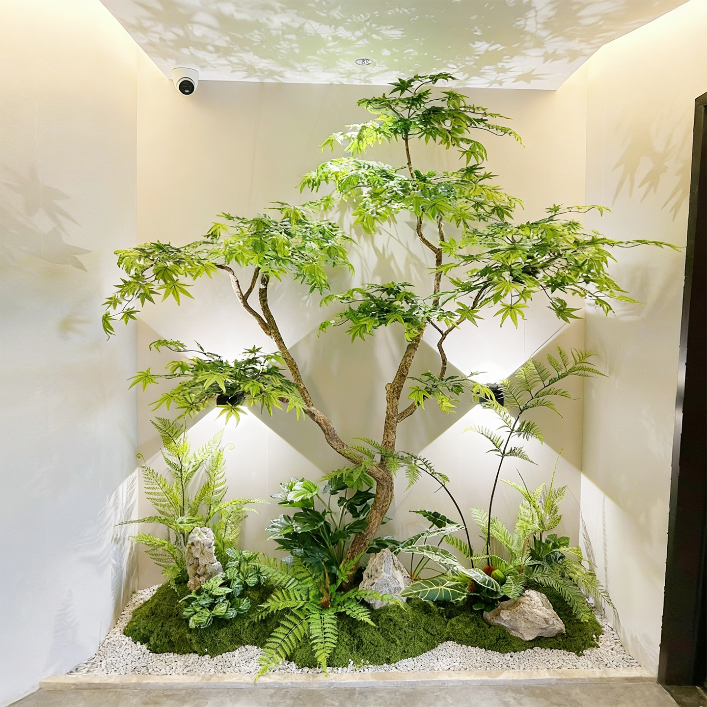 仿真青枫树枫叶树室内外装饰摆件大型造景假树橱窗成列酒店景观