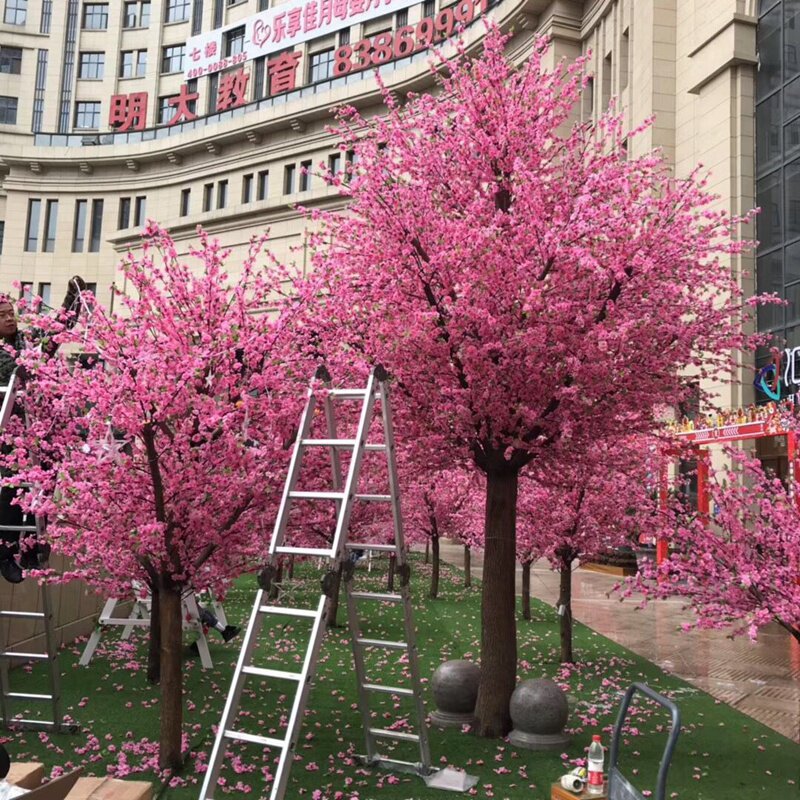 仿真桃花树大型假树樱花树新年许愿树祈福树