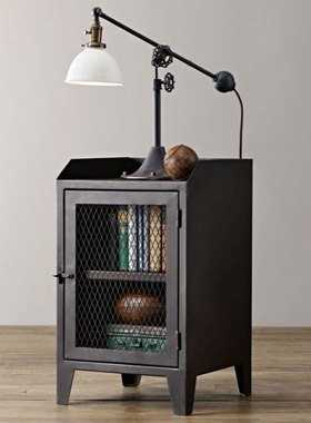 美式乡村LOFT风格斗柜床头柜 置物柜收纳柜整理柜铁皮柜装饰柜