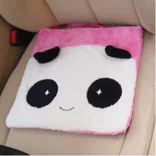 德纳里 汽车头枕可爱卡通护颈枕 车枕车用腰靠垫 熊猫头枕 抱枕被