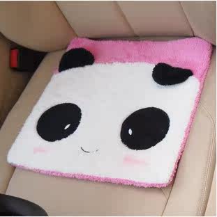德纳里 汽车头枕可爱卡通护颈枕 车枕车用腰靠垫 熊猫头枕 抱枕被
