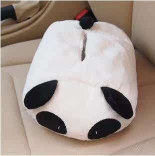 德纳里 汽车头枕可爱卡通护颈枕 车枕车用腰靠垫 熊猫头枕 抱枕被