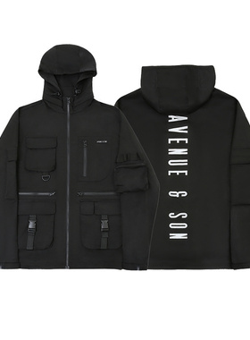 AVENUE & SON “Beggars' Gang” 多口袋工装机能拉链防风夹克外