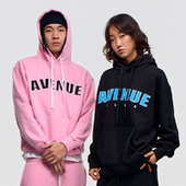 AVENUE&SON大道之子2025三色经典 LOGO刺绣连帽套头卫衣