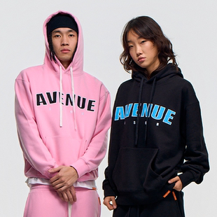 AVENUE&SON大道之子2025三色经典 LOGO刺绣连帽套头卫衣