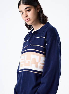 【法国】HELAS 25FA PULO LS KNIT POLO海军蓝马球长袖POLO衫