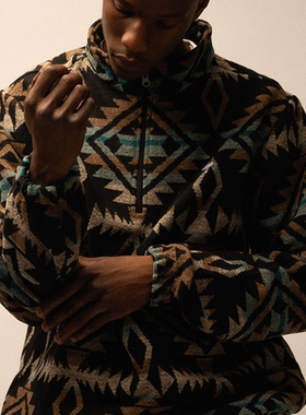 【法国】HELAS 25WIN TRADI QUARTER ZIP民族风1/4拉链外套