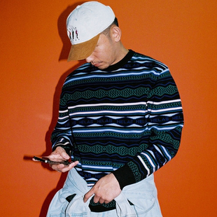 26SP HELAS 法国 套头 CREWNECK KNIT双色条纹毛衣针织衫 KOOL