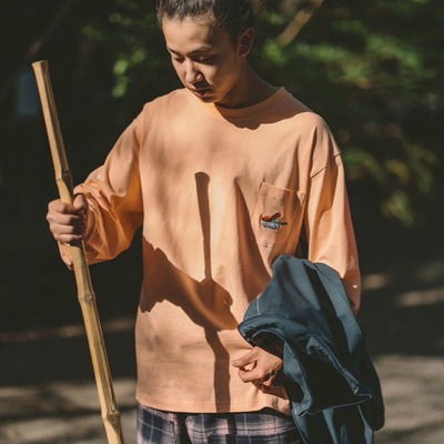 EVISEN 25FW NEW SUSHI POCKET LS TEE四色口袋寿司刺绣长袖T恤