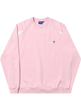 【法国】HELAS 25SP MELROSE CREWNECK 粉色拼接套头卫衣
