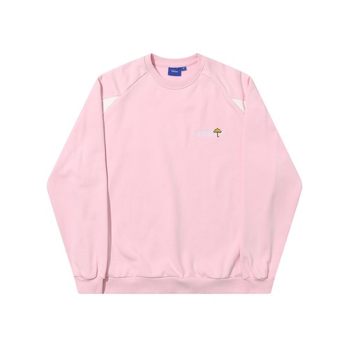 【法国】HELAS 25SP MELROSE CREWNECK 粉色拼接套头卫衣