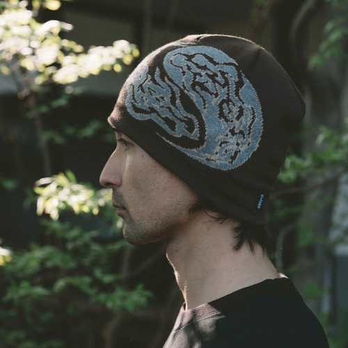 EVISEN 25FW YIN-YANG FIRE BEANIE四色阴阳火焰主题针织冷帽线帽