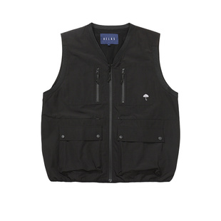 RIVER Helas VEST JACKET 夹克马甲休闲外套 BLACK无袖 法国