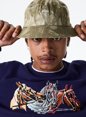 【法国】HELAS 25FA TIE CAMO BUCKET TIE DIE迷彩系带渔夫帽