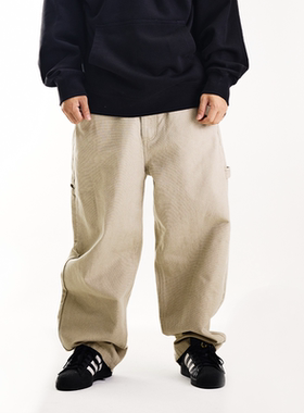 AVENUESON大道之子2025双色重磅直筒阔腿滑板街舞牛仔裤法工裤