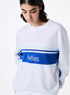 【法国】HELAS 25FA CLINT LS TEE 双色克林特纯棉拼接长袖T恤