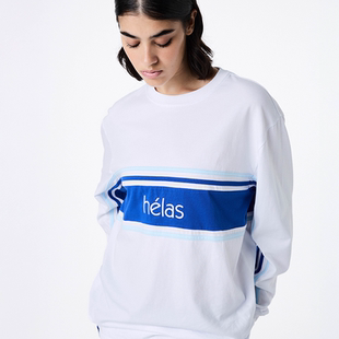 【法国】HELAS 25FA CLINT LS TEE 双色克林特纯棉拼接长袖T恤