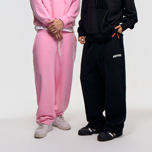 AVENUE&SON大道之子2025三色经典LOGO刺绣运动滑板卫裤