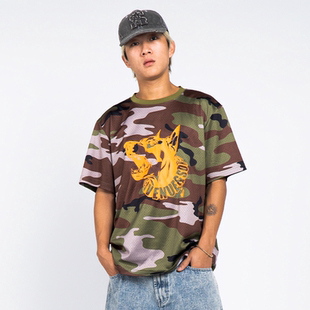 速干透气亲肤T恤 滑板短袖 AVENUE&SON大道之子2024春夏 迷彩满印