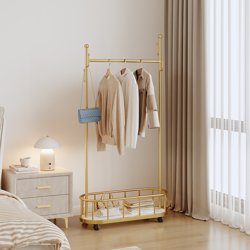 禾韵宫可移动铁艺轻奢风衣帽架子