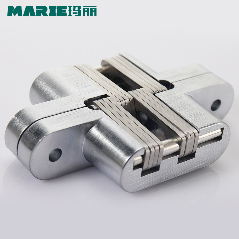 暗合页隐形折叠铰链十字铰隐藏暗柜门嵌入式暗藏锌合金五金件三维