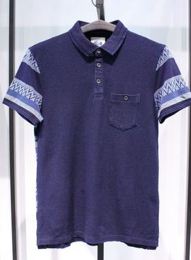 SELECTED思莱德青春流行夏季纯棉上班蓝色修身休闲短袖半袖polo衫