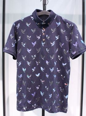 SELECTED思莱德青春夏季流行旅游蓝色宽松商务休闲短袖半袖polo衫