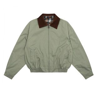 潮 户外防风简约时尚 HOUTOU2025春装 小马夹克外套男女翻领拉链工装