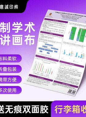 定制宣讲会学术会议海报可折叠3P布装行李箱毕设展览UV打印防水布