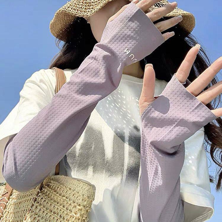 冰丝防晒袖套轻盈透气防晒袖套女2026新款骑行防紫外线冰袖女防晒