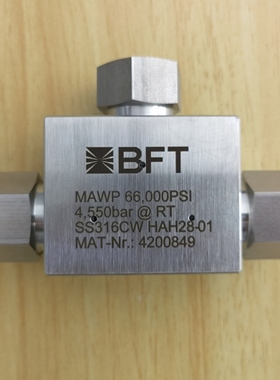 奥地利BFT高压接头60KPSI 原装正品 可替代KMT科美腾系列高压接头