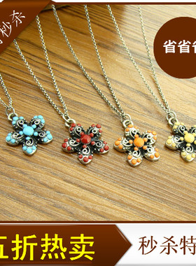 饰品甜美风复古短款项链