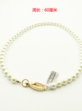 日韩风格玻璃珍珠白色珍珠项链