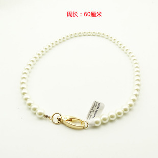 欧美外贸饰品玻璃水晶珍珠夸张项链 J100