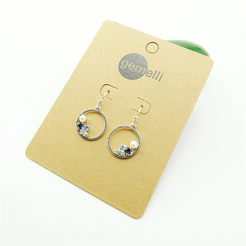 K41 欧美外贸饰品精致韩国钻石珍珠白金耳环耳饰女