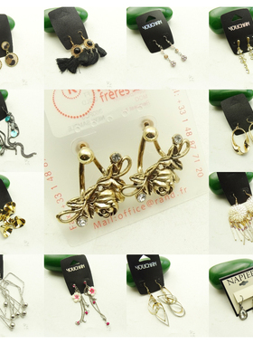 L71欧美外贸饰品耳环女小众简约耳钉耳饰中古回流孤品复古耳环