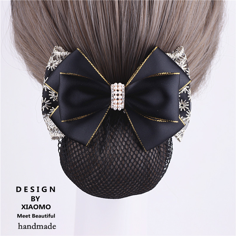 蕾丝职业头花发饰蝴蝶结发夹头饰