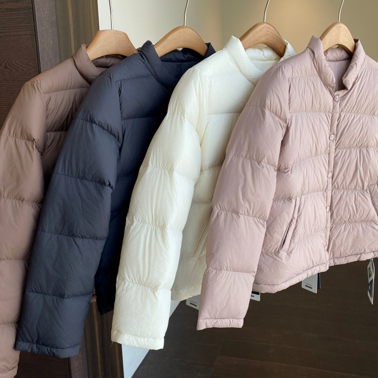 三星90白鸭绒短款羽绒服厚外套