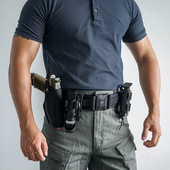 新款 户外多功能军迷安保尼龙皮带作训CS内外腰带 插扣战术腰封男士