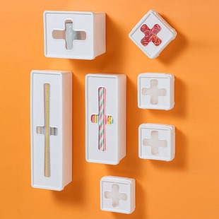 厨房壁挂式收纳盒储物置物盒迷你小号垃圾袋保鲜袋膜水槽过滤网袋