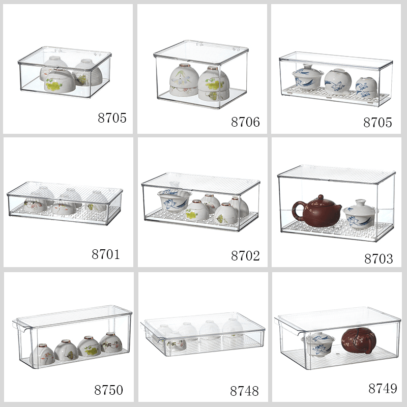 桌面收纳盒带盖亚克力透明